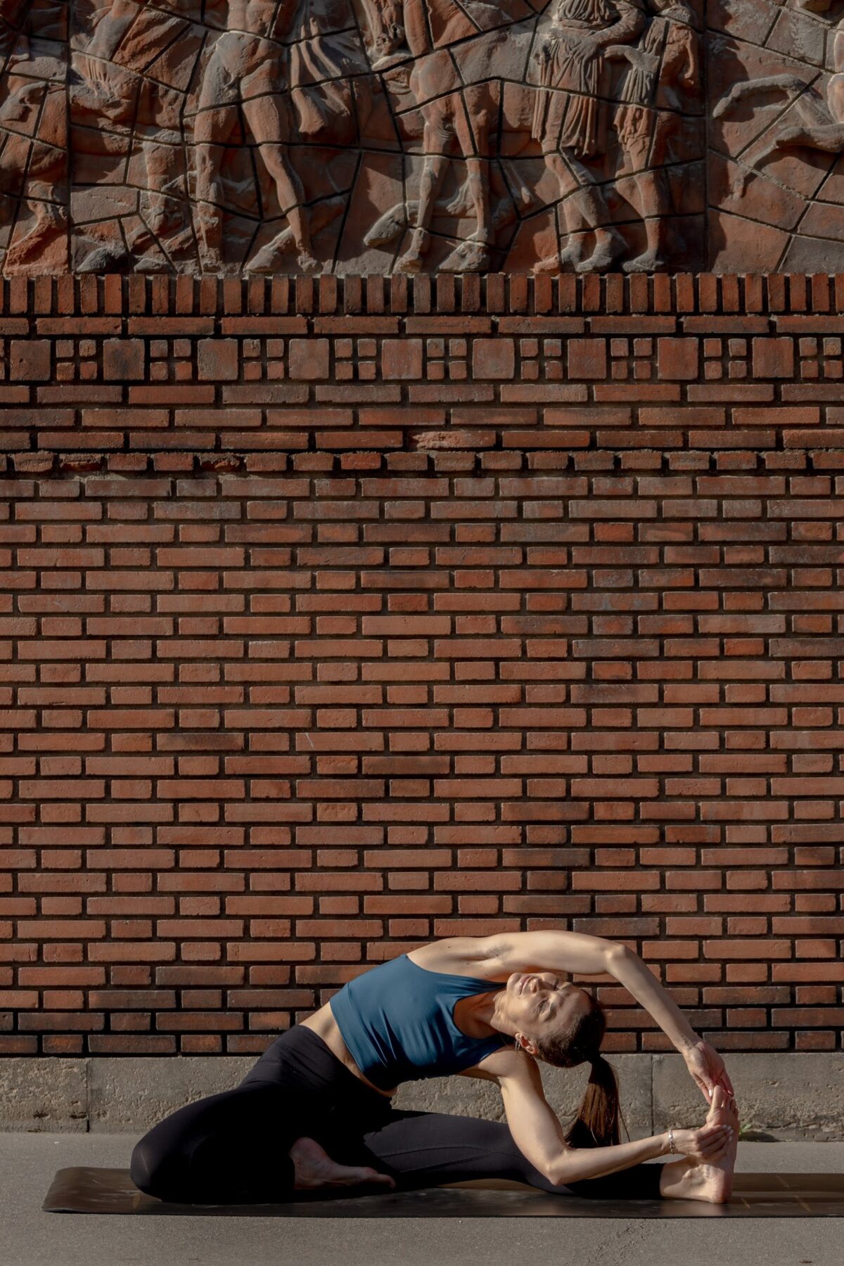 Brassière croisée bleu pétrole