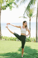 Legging cycliste taille haute - Vert forêt – Image 3