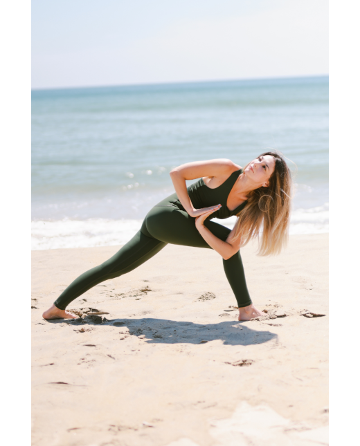 Legging taille haute - Vert forêt – Image 2