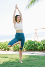 Legging cycliste taille haute - Bleu pétrole – Image 3