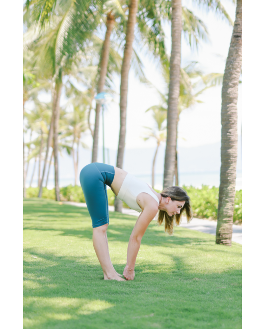 Legging cycliste taille haute - Bleu pétrole – Image 4