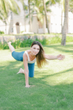 Legging cycliste taille haute - Bleu pétrole – Image 5