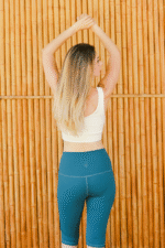 Legging cycliste taille haute - Bleu pétrole – Image 7