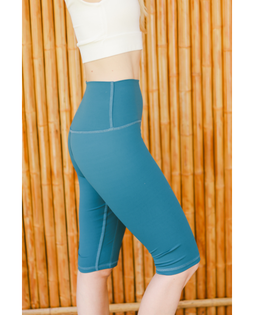 Legging cycliste taille haute - Bleu pétrole – Image 8