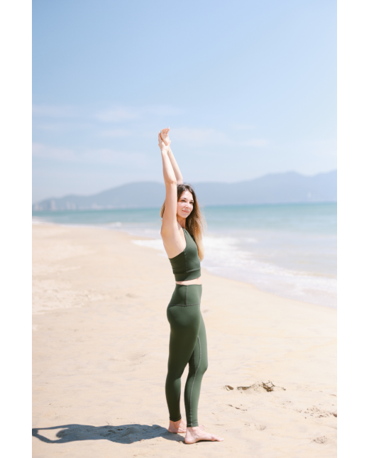 Legging taille haute - Vert forêt – Image 3