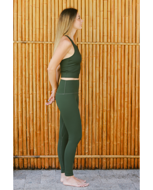 Legging taille haute - Vert forêt – Image 7