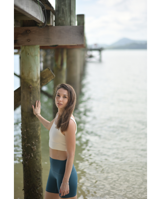 Short taille haute - Bleu pétrole – Image 3