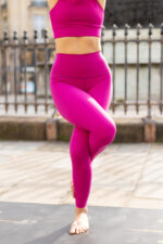 Legging taille haute magenta