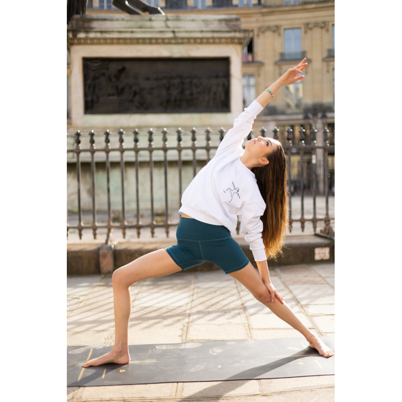 Sweat blanc coton bio guerrier 2