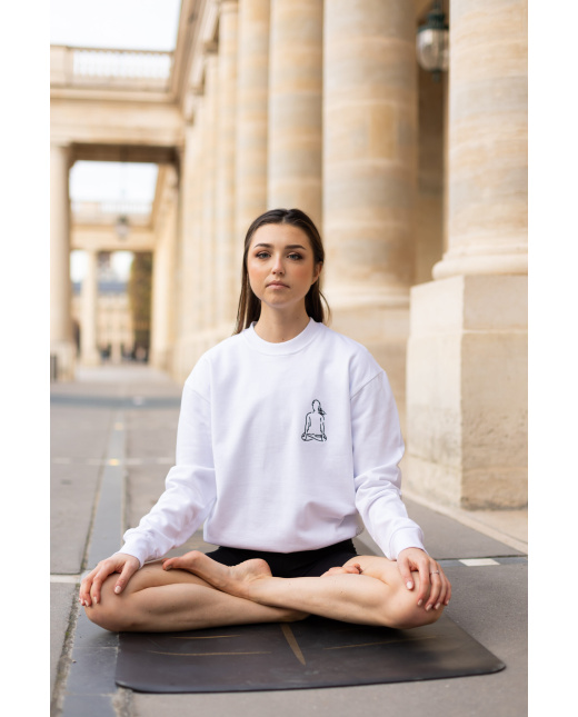 Sweat blanc lotus padmasana Sweat blanc lotus padmasana