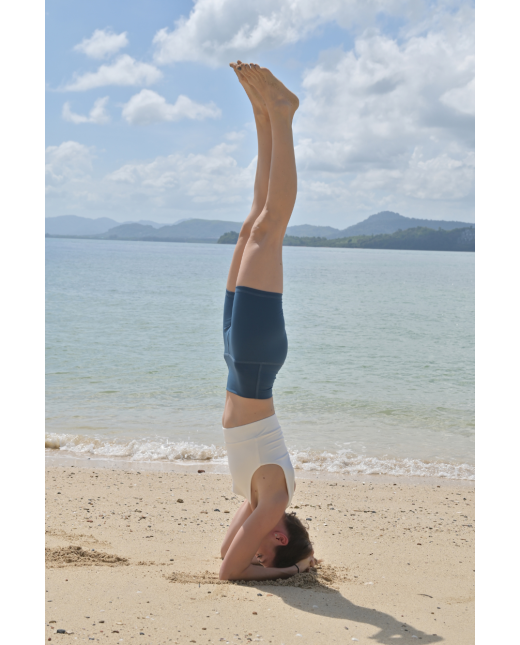 Short taille haute - Bleu pétrole – Image 6