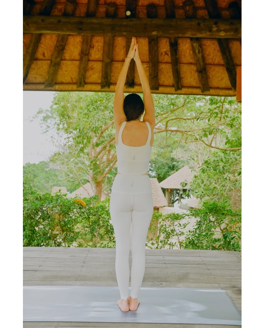 Legging blanc cassé taille haute Legging blanc cassé taille haute