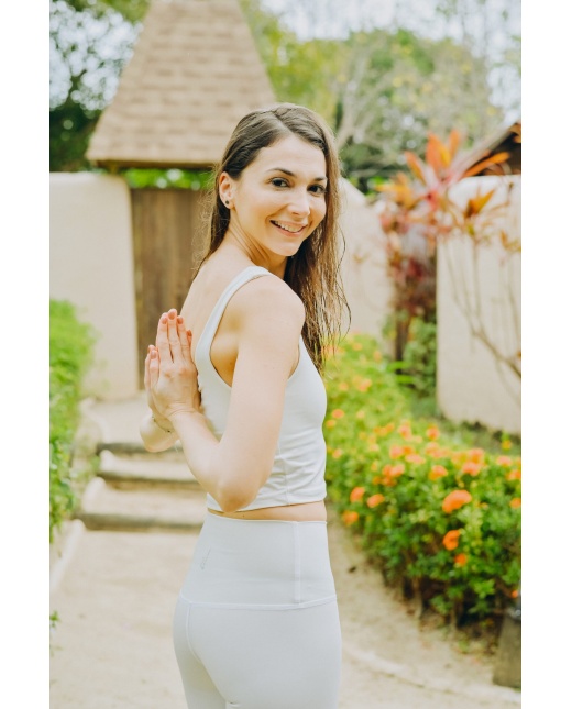 Legging blanc cassé taille haute Legging blanc cassé taille haute