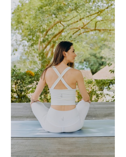 Legging blanc cassé taille haute Legging blanc cassé taille haute