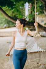 Legging taille haute - Bleu pétrole – Image 7