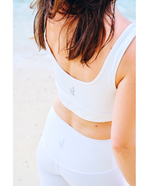 Legging cycliste taille haute blanc Legging cycliste taille haute blanc