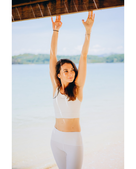 Legging cycliste taille haute blanc Legging cycliste taille haute blanc