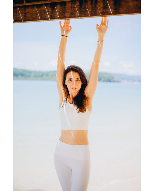 Legging cycliste taille haute blanc Legging cycliste taille haute blanc