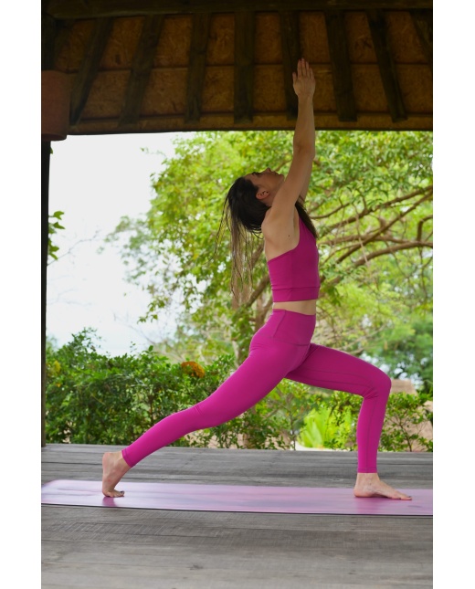 Brassière asymétrique magenta