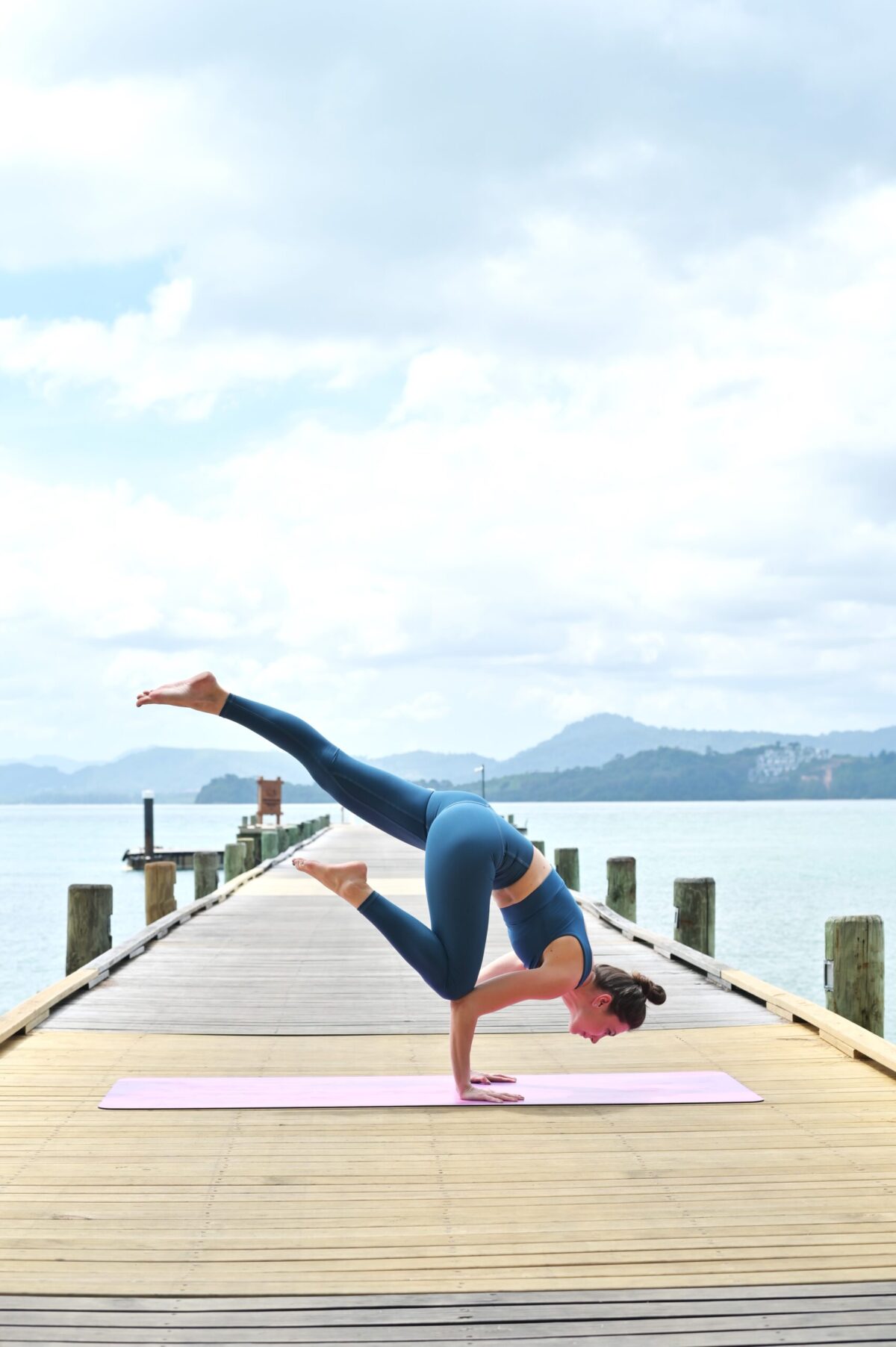 Legging bleu petrole