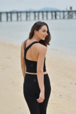 Brassière asymétrique - Noir – Image 3