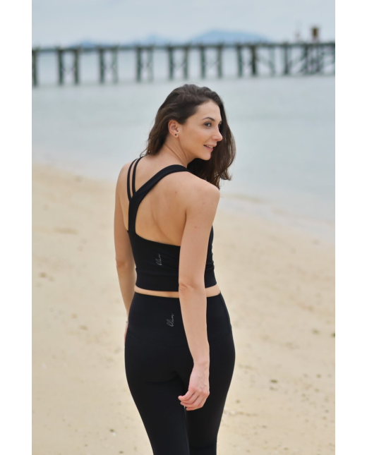 Brassière asymétrique - Noir – Image 3