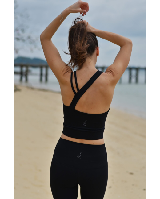 Brassière asymétrique - Noir – Image 4