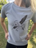 T-shirt Corbeau 100% coton bio - Gris – Image 4