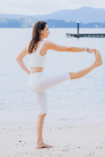 Legging cycliste taille haute - Blanc cassé – Image 6