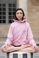 Sweat à capuche Guerrier no. 2 - Rose poudré