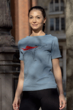 T-shirt Super Woman 100% coton bio - Bleu – Image 2