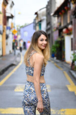 Legging taille haute Gold Leaf feuille dorée