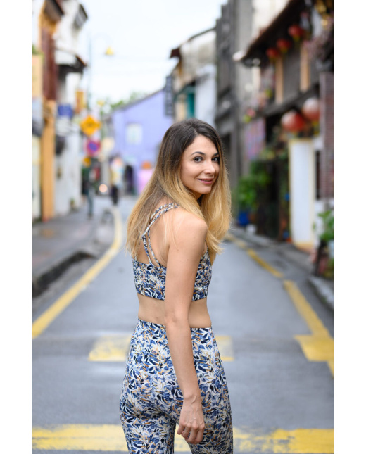 Legging taille haute Gold Leaf feuille dorée