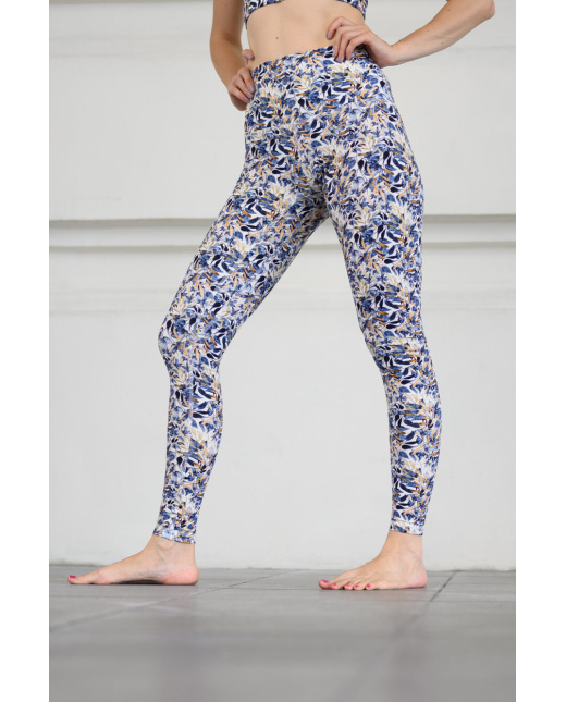 Legging taille haute Gold Leaf feuille dorée