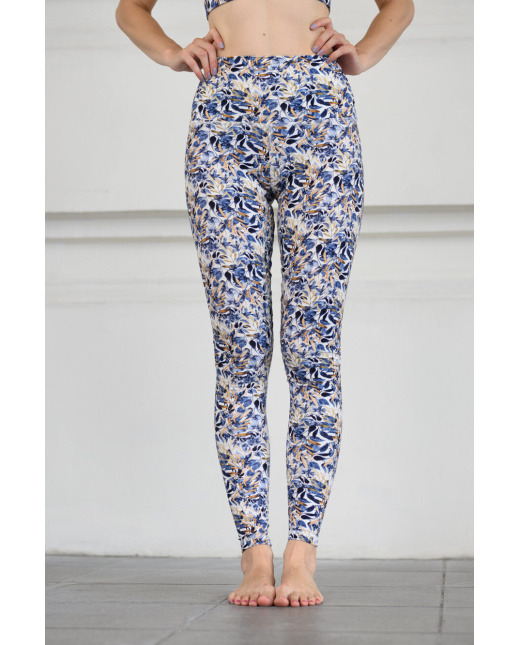 Legging taille haute Gold Leaf feuille dorée