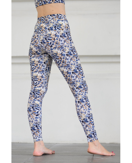 Legging taille haute Gold Leaf feuille dorée