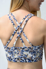 Brassière dos croisé gold leaf motif feuilles