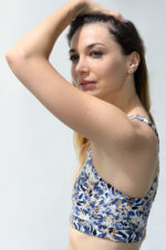 Brassière dos croisé gold leaf motif feuilles